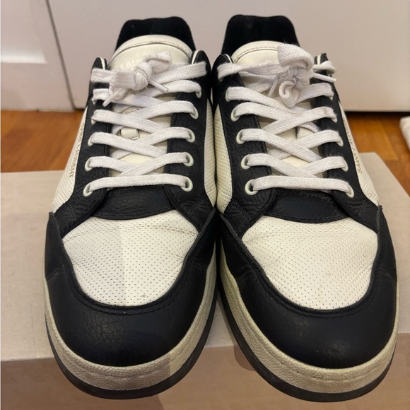 Black and White Men's Sneakers - Picture 2 of 8